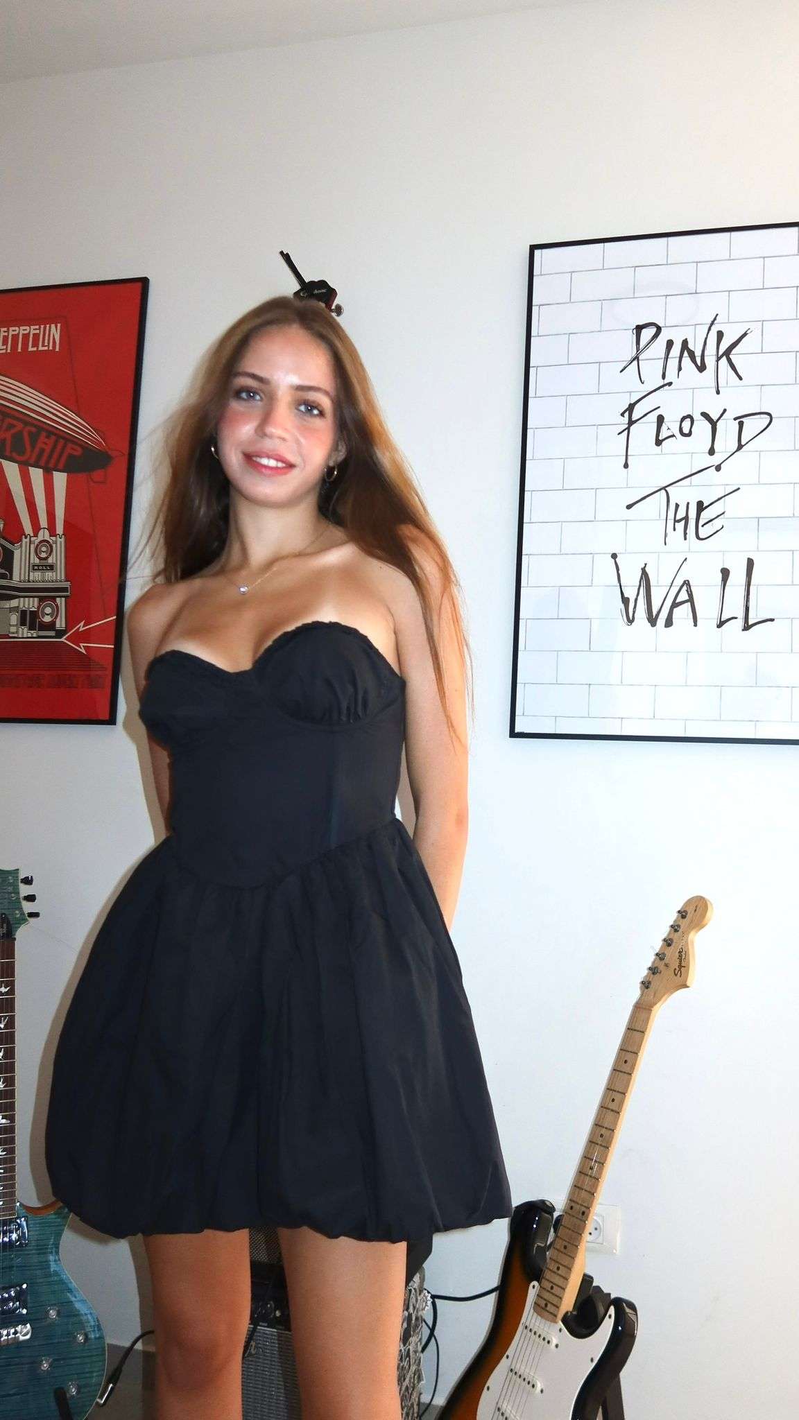 Midnight Charm - Black strapless mini dress. available for rent at Michelle Dresses